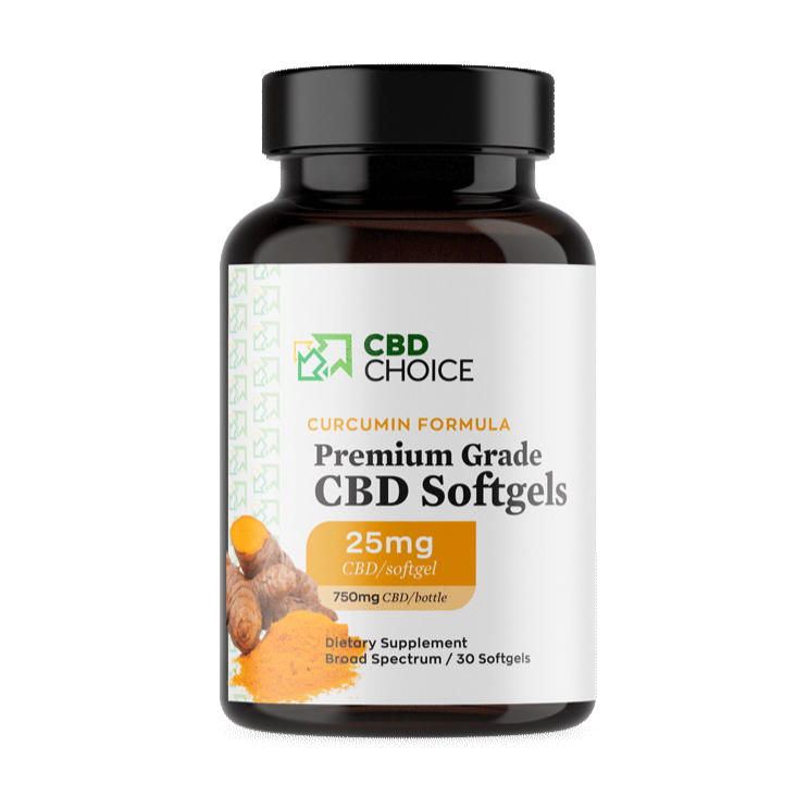 CBDChoice Softgels Curcumin 25mg - CBD Choice in California