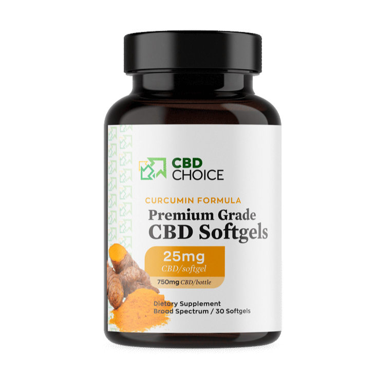 CBD Softgels with Curcumin for Joint Support