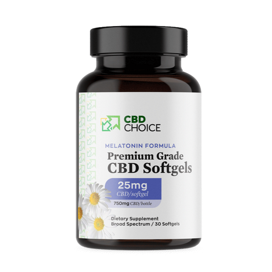 CBDChoice Softgels with Melatonin 25mg - CBD Choice in California